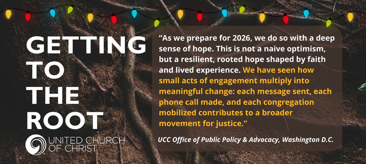 justice_ucc's tweet photo. As we close out 2025, the UCC Office of Public Policy &amp; Advocacy team reflects on this past year to consider what we accomplished, what we learned, and what we continue to hope for as we move forward.

▷ You can read the full #GettingToTheRoot here: https://t.co/U4aIOYsRsV https://t.co/YgT9GHwrYY