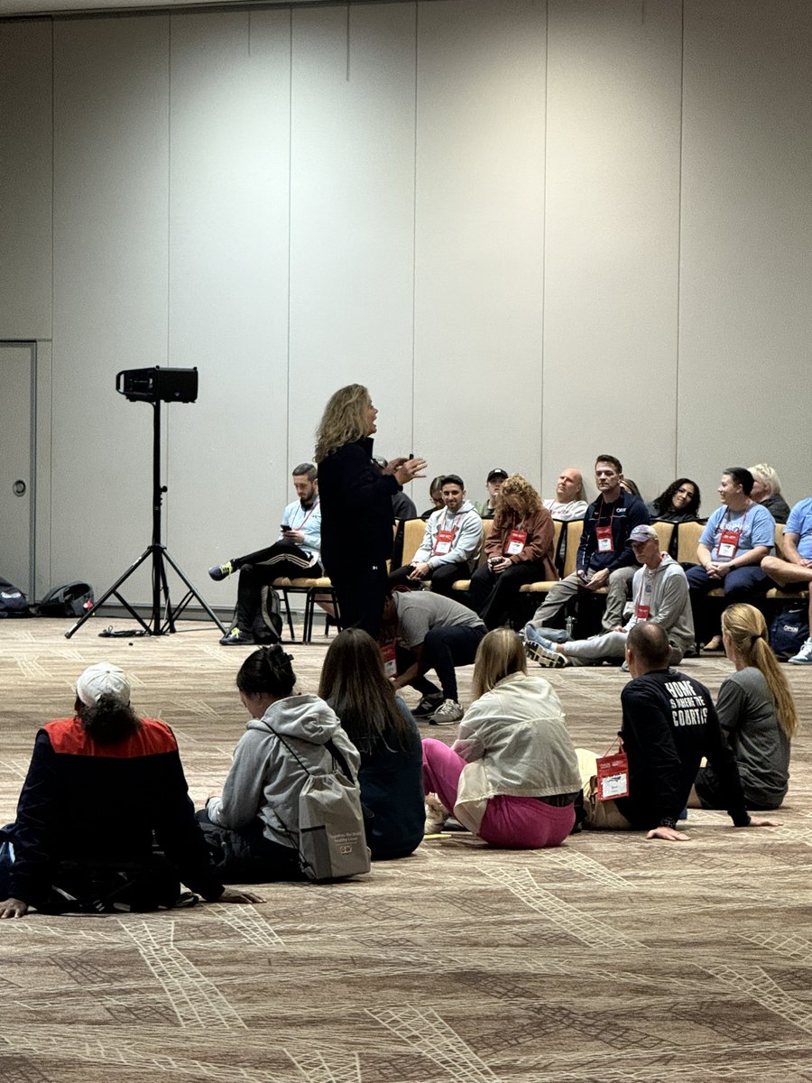DrDiGiacinto's tweet photo. @ECSU @UNC_System @NCCollaboratory Ready for today’s keynote @NCSHAPE Finding a Friend in Fear and Failure: Lessons from a Derby Girl sponsored by @OPENPhysEd. Let’s Go Melanie Lynch. She’s a Yinzer! #ncshape #yinz #ecsu #vikingpride #itweetpe #shapeamerica https://t.co/h8hgDD0Mz0