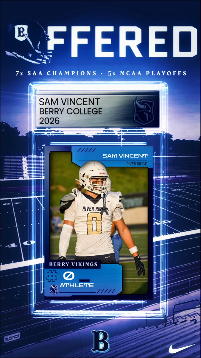 sam_vincent3's tweet image. Blessed to receive an offer from @BerryFootbal!! @BCCoachK @FB_CoachElliott 

@MikeCollins05 @GMajor9 @Coach_JTodd @tslester6 @coachcloy22 @CoachDBraxton @hopo125 @RR_Knights @RidgeRecruits
