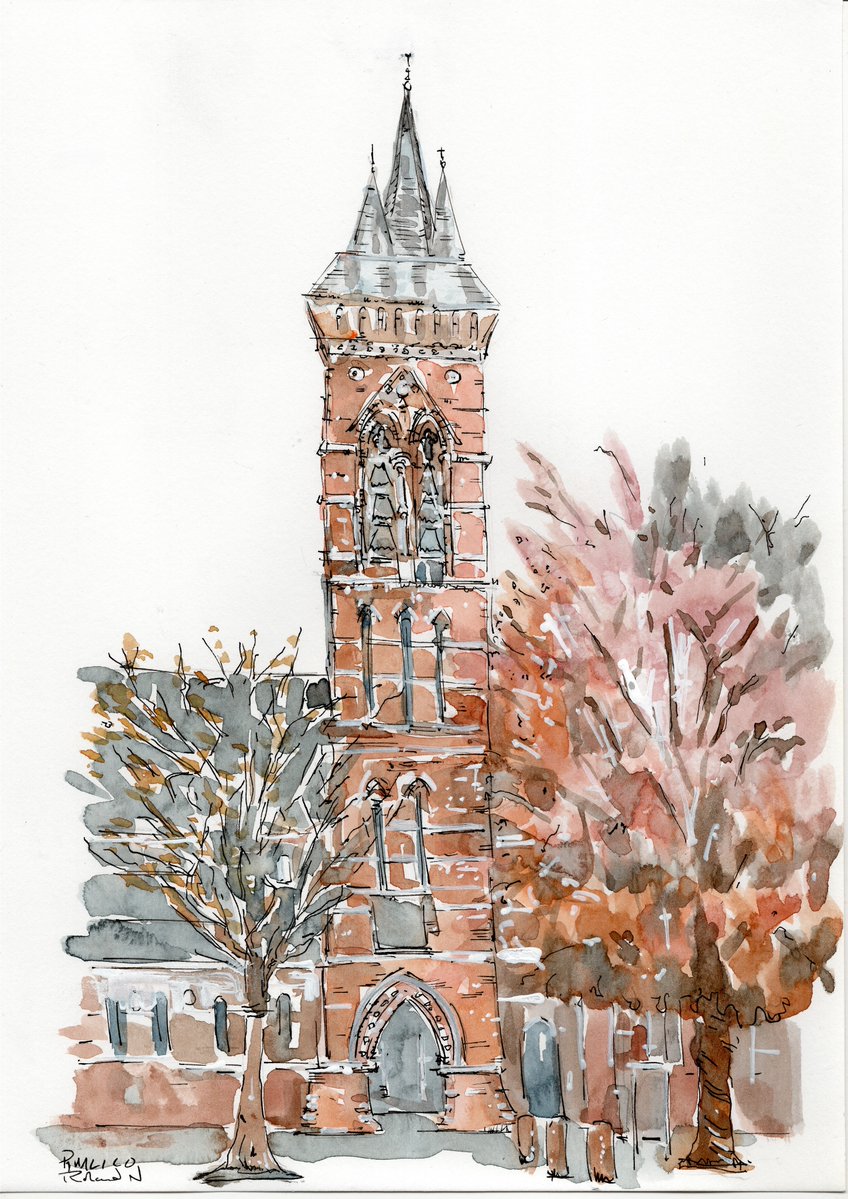 Beautiful Gothic tower of St James the Less in Pimlico.  

#church #stjamestheless #gothic #historic #art #sketch #watercolour