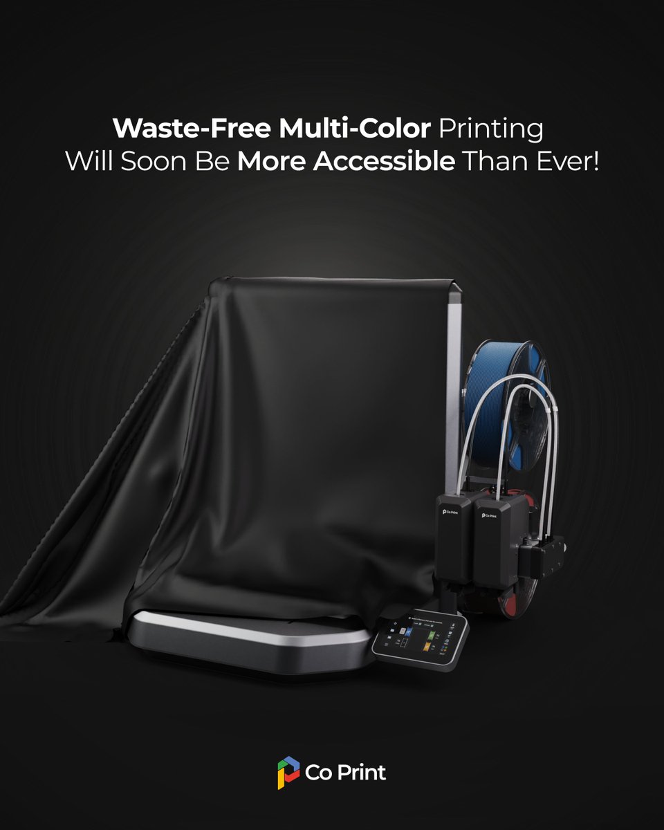 CoPrint3d's tweet image. Co Print was born in color.
Since 2019, we’ve been pushing the boundaries of multi-color 3D printing — long before it became an industry trend.

Now, after years of engineering, testing, and bold innovation, something new is taking shape beneath this cover.

This is Co Print’s…