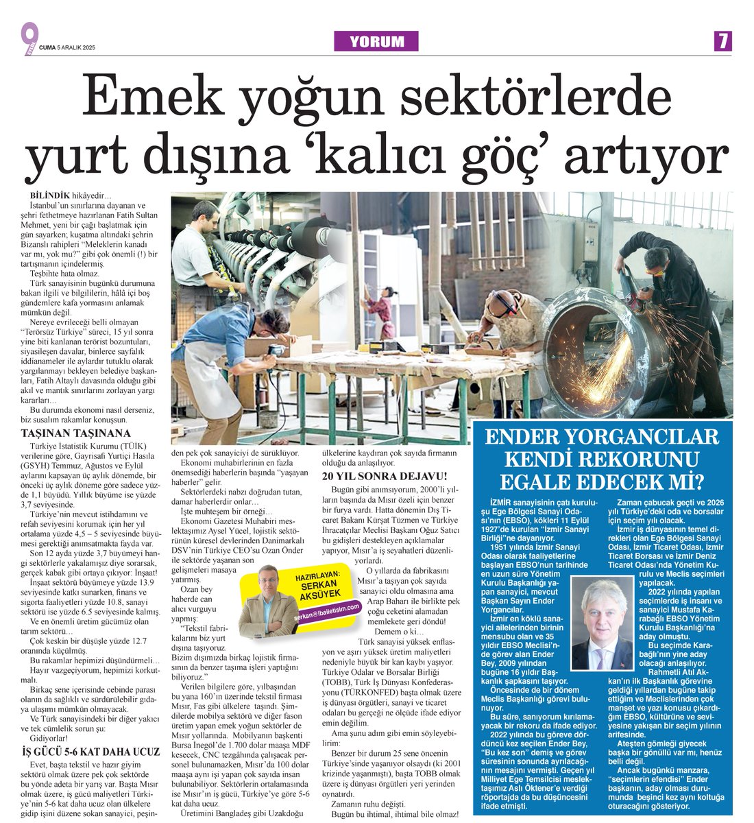 Emek yoğun sektörlerde yurt dışına ‘kalıcı göç’ artıyor
Detaylar bugün Dokuz Eylül Gazetesi’nde..

dokuzeylul.com/emek-yogun-sek…