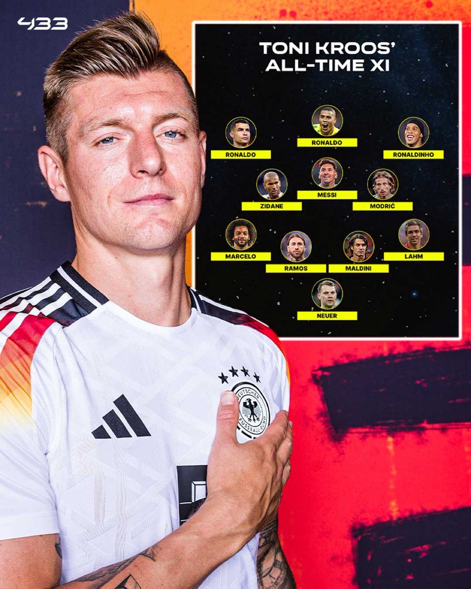 Toni Kroos reveló su mejor XI de todos los tiempos !