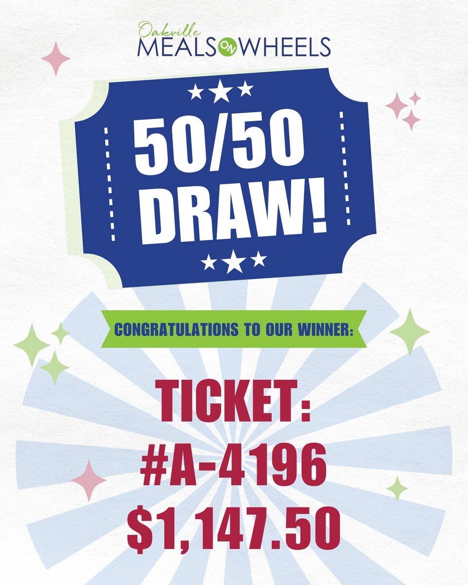 🎉💚 We Have a Winner! 💚🎉

Congratulations to the winner of our #GivingTuesday 50/50 Raffle.

 A huge thank you to everyone who took part. Your generosity helps us continue delivering nutritious meals and meaningful connection to neighbours in our community.

 Thank you for