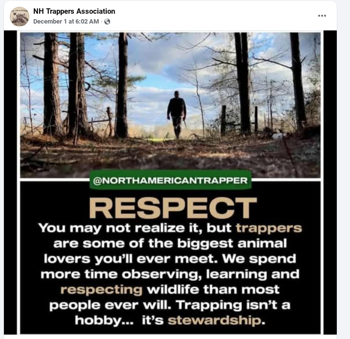 NH Citizens Against Recreational Trapping tweet media
