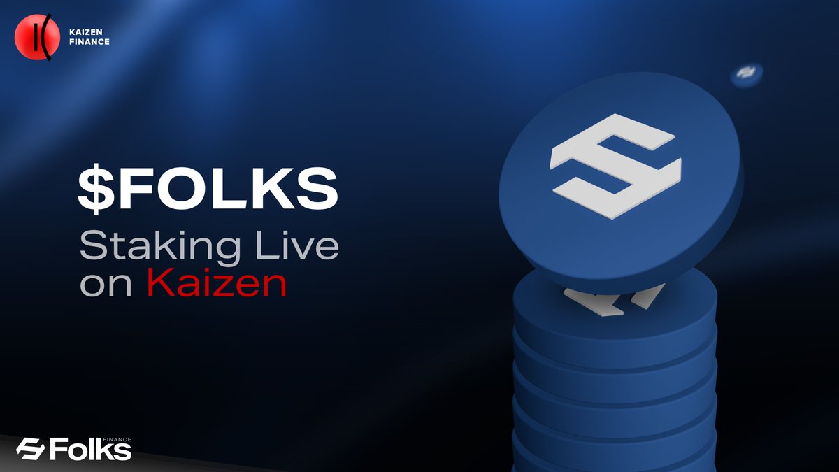 FolksFinance's tweet image. $FOLKS Staking is now available via @kaizen_finance.

- 7,500 $FOLKS rewards.
- 30% APY.
- 30-day lock.
- 300k FOLKS max cap.

Link below ↓