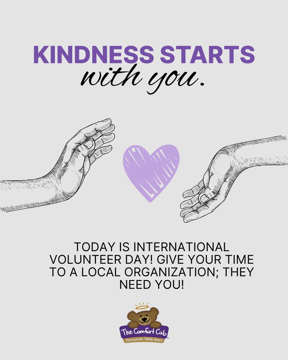 Today is International Volunteer Day! Please consider giving back and volunteering at your favorite local nonprofit💜🫂