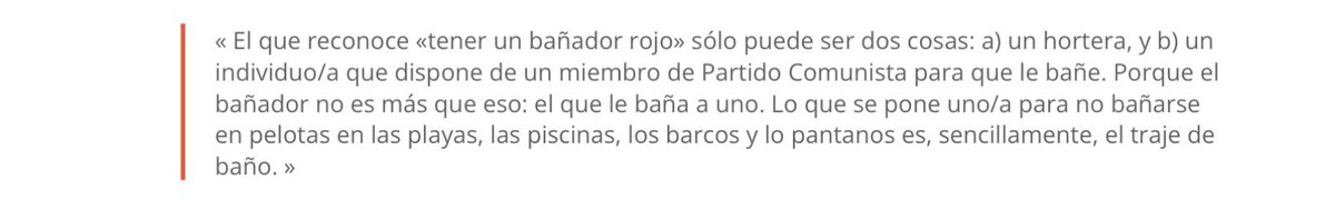 El “bañador rojo”.

Ya le gustaría tener a tantísimos columnistas un solo párrafo a la altura de esta joya de Ussía.

DEP.