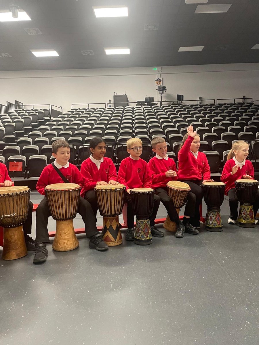 A fantastic time was had by some of our Year 4 pupils today at the  Djembe drumming workshop 🥁🥁