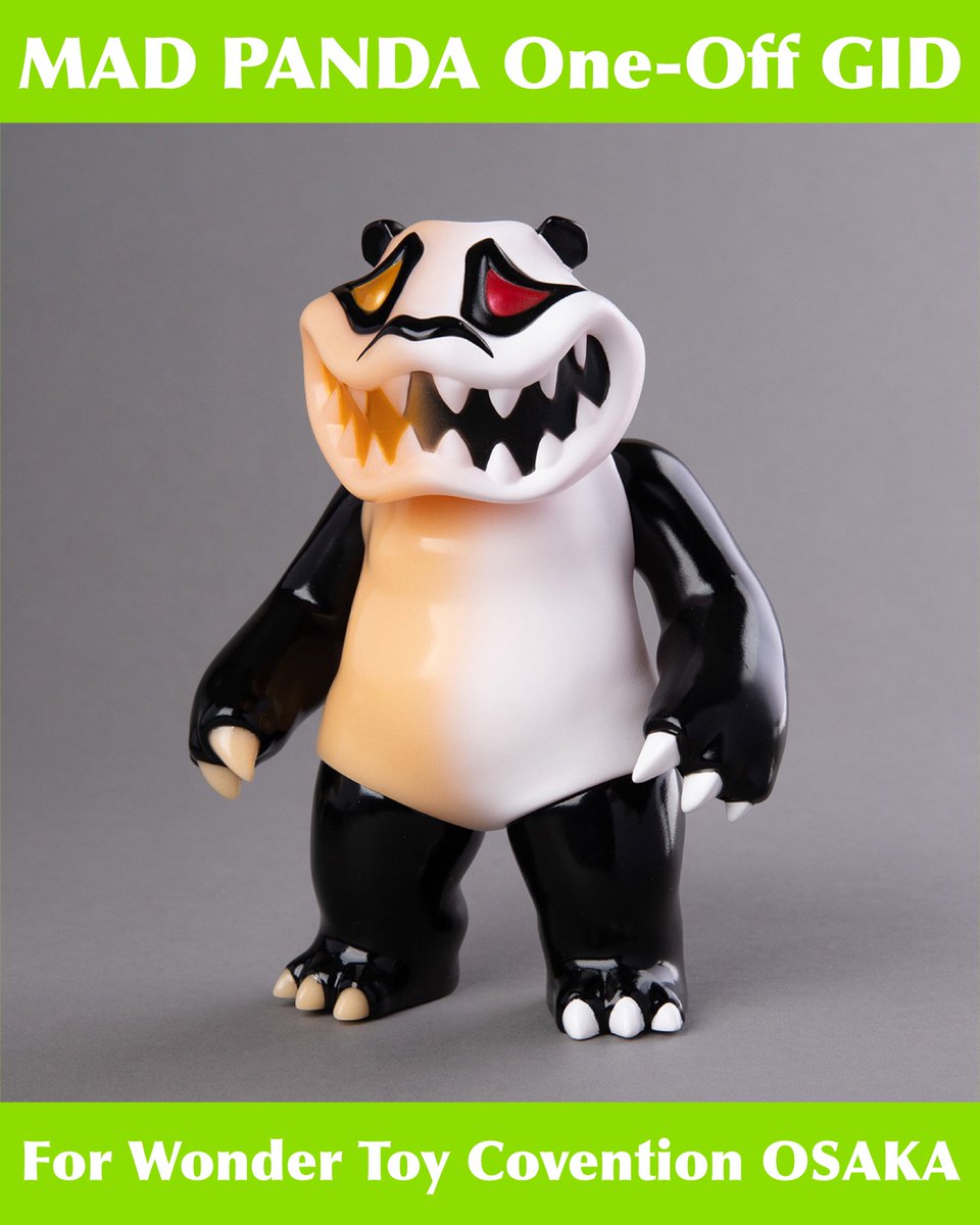 📣大阪WTCオークション📣 MAD PANDA 【One-Off / Orange GID x White