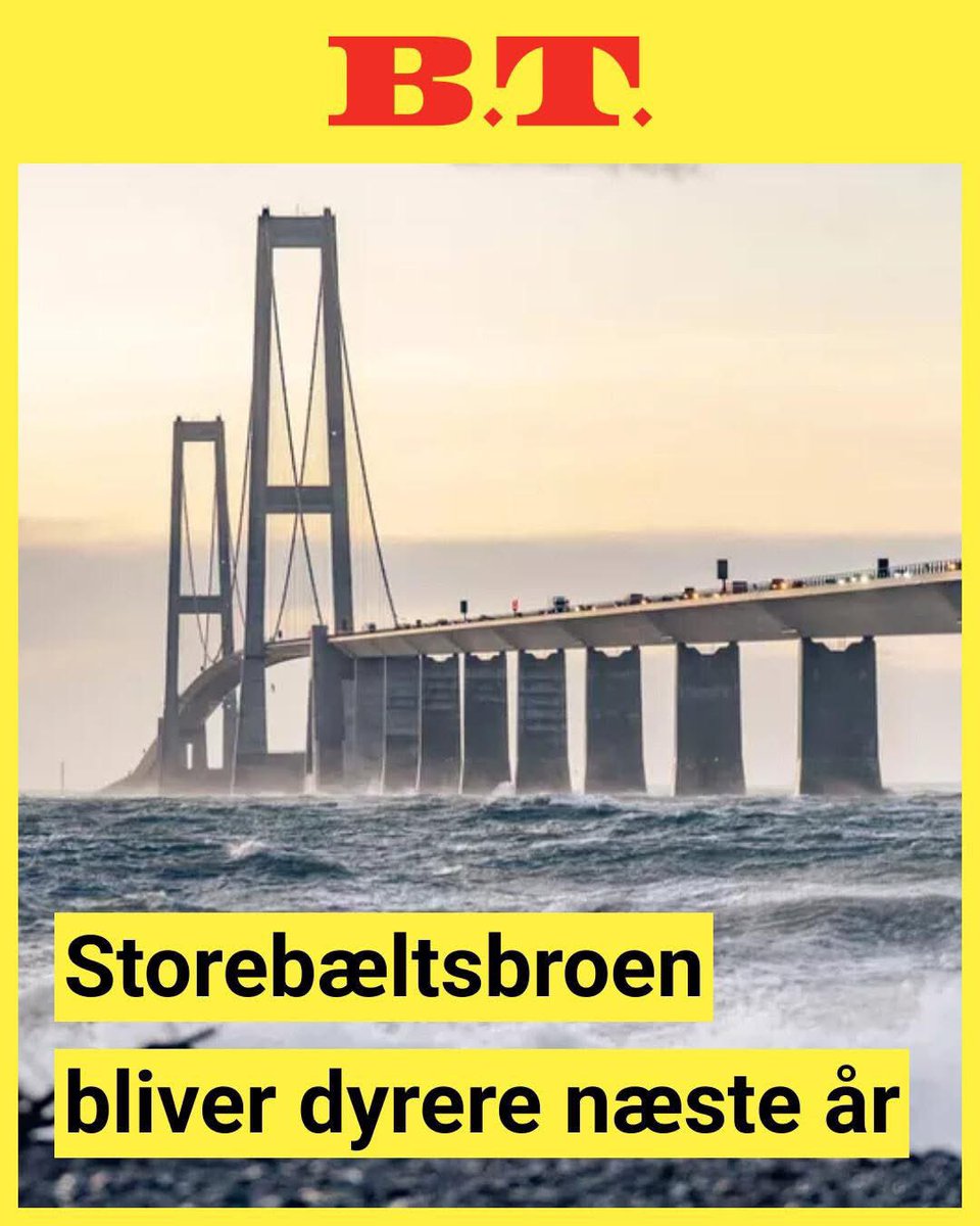 Selvom broen forlængst er betalt kan de grådige tricktyve fra Borgen ikke få nok.

Folket skal lænses!

Læs mere her: bt.dk/samfund/storeb…