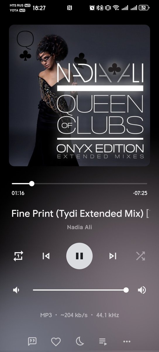 Вчера вспомнился трек Nadia Ali - Fine Print. Какой же он классный!
Золотое время EDM музыки, сколько надежды на будущее и хорошее во всех треков EDM того времени...