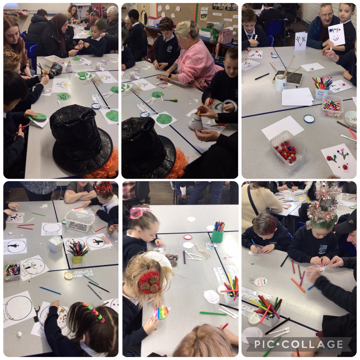 MissIrwinBVP's tweet photo. Christmas craft morning and crazy hair all in one day! @BelleValeSchool 🤶🏼🎄🎨 https://t.co/CFu0w9Wb2o