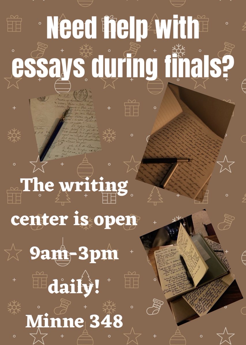 Hey <a href="/winonastateu/">Winona State University</a> Warriors, remember, that the WSU Writing Center is open daily 9am-3pm in Minne 348.