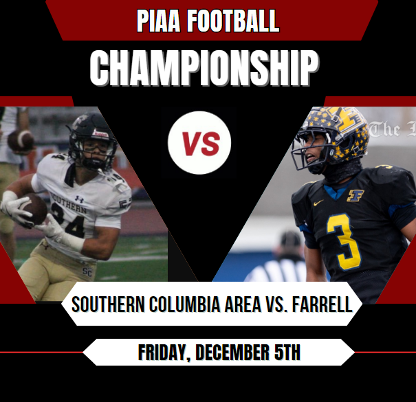 Trib_live's tweet photo. 🏆 PIAA Football Championship🏆
Southern Columbia Area vs Farrell
📺 https://t.co/njlmJK9rAV
📅 today 
⏰ 1p.
 @SCATigers @SoCoTigerSports @farrellfootball @MG4Boys @jadencarter09 @CoachBP5 @Carlo__gambino2 @MarioBoatwrigh @_deyontayG @SCAFOOTBALLALUM @andrewsba_24 @Ayden_Hock5 https://t.co/fvGUyuW8sq