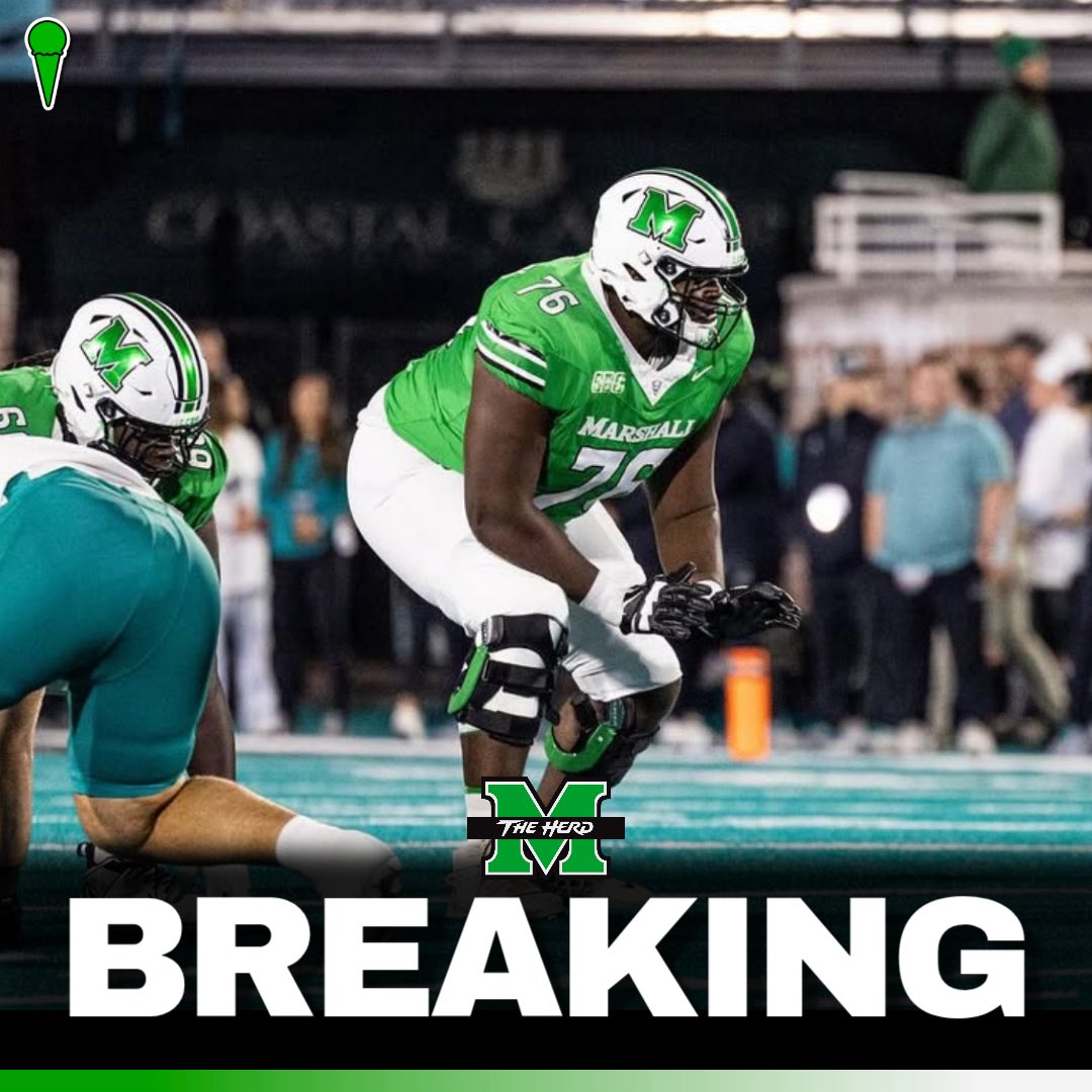 OL Tariq Montgomery has chosen to stay at Marshall next season and will not enter the transfer portal.
