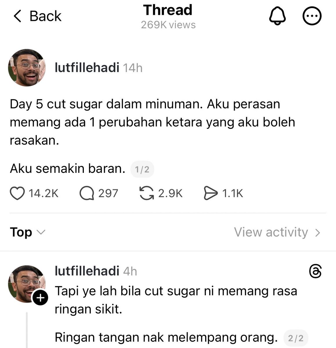 me : day 1 dah baran 😩