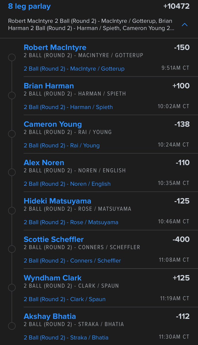 cookitup31's tweet image. Let’s run this shit back and hit em all today…. Eh?? @ROZgolfer23 

2 BALL SWEAT

HAPPY FRIDAY Y’ALL

Gambly Link to tail below ✌️