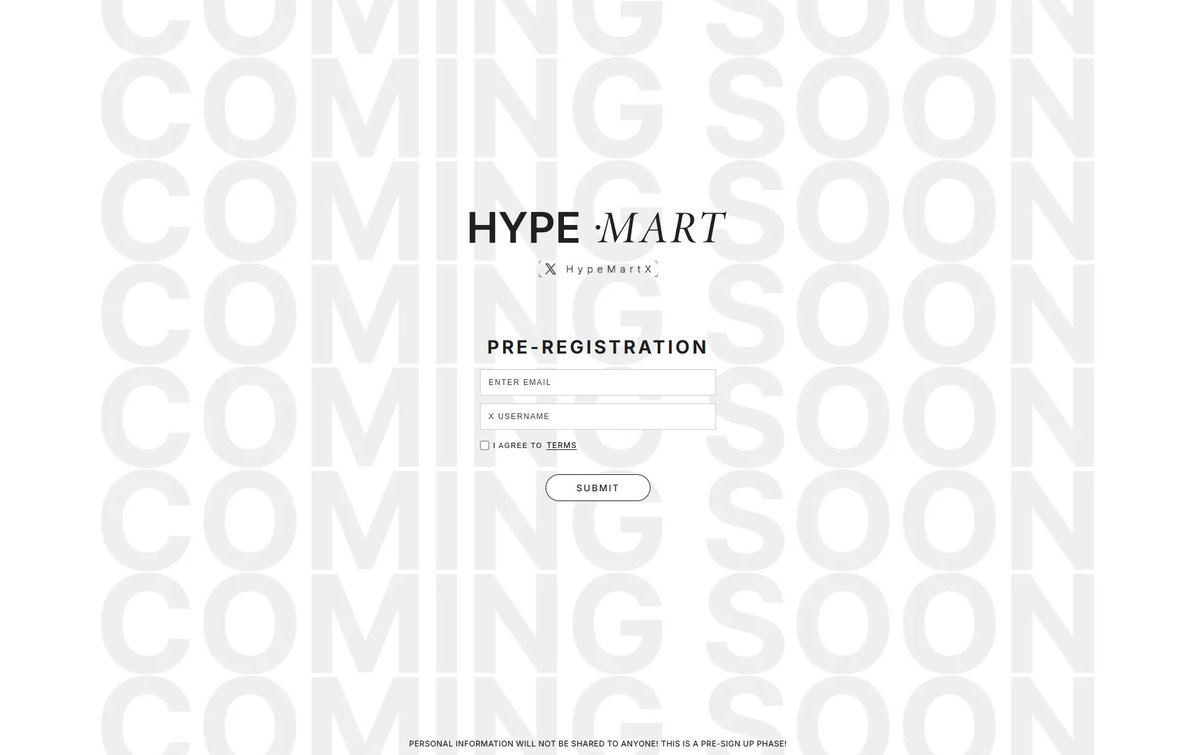 HypeMartX's tweet photo. Hype Mart is coming

Sign up now to be the first owners

Hyperliquid

https://t.co/fv9JEsooD9 https://t.co/Hdag4c0tfd