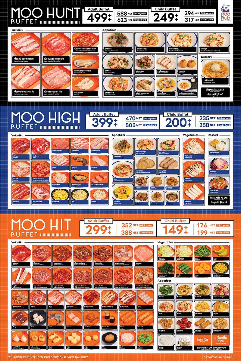 MOO HUB ร้านปิ้งย่าง Buffet ของกลุ่ม Tenjo
เริ่ม 352 Net รวมน้ำแล้ว

มีสาขาเดียว Sena Fest ชั้น 2