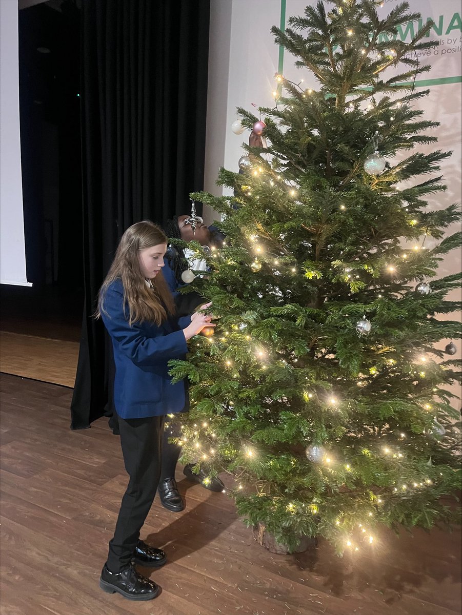TeamWaterhead's tweet photo. Thank you to our fantastic Year7 students who have helped decorated the academy Christmas trees this week. 
#GreatJob #SharedExperience #TeamYr7 #WeAreWA https://t.co/X5UqpK0PGp