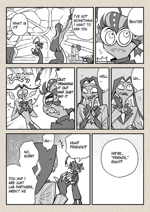 I made an English version.
Read from right to left ⬅️
"Lab partners era"
#SirPentious #HazbinHotelBaxter
https://t.co/Py0XcGwfXf 