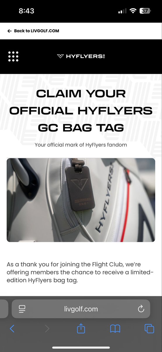 CPacolypse's tweet photo. @PhilMickelson @AdamKinzinger Truly awful is waiting months for the hyflyers bag tag only for it to never come. Hopefully just too busy signing Wesley. https://t.co/kOp0wvOe3s