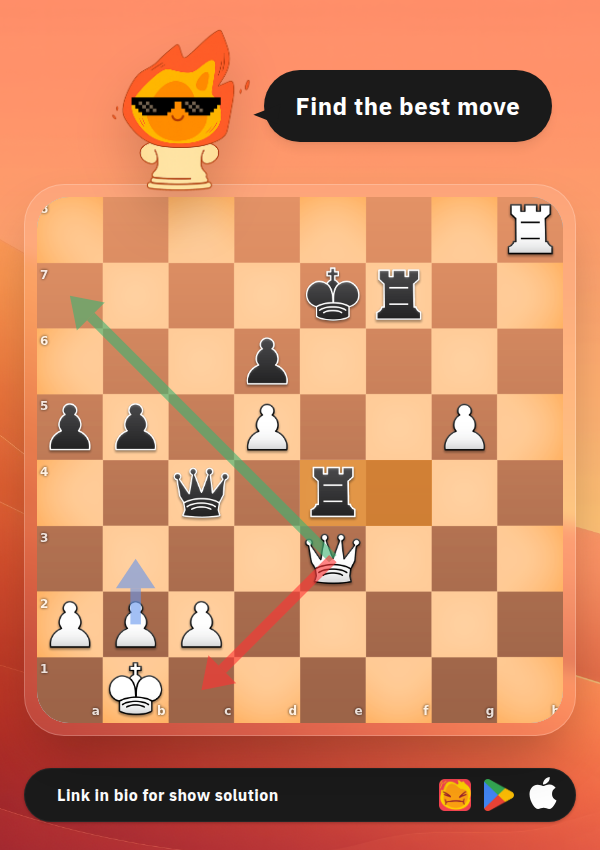 chessflare's tweet photo. Which arrow do you choose to play? Tell the color in the comments.

Solve the puzzle on ChessFlare : https://t.co/xNZNuHveHZ 
Join the Discord : https://t.co/jeeeDbgYZD.

#chess #chesstactics #chessbrillancy #chesspuzzle https://t.co/fA1sCeWp5a