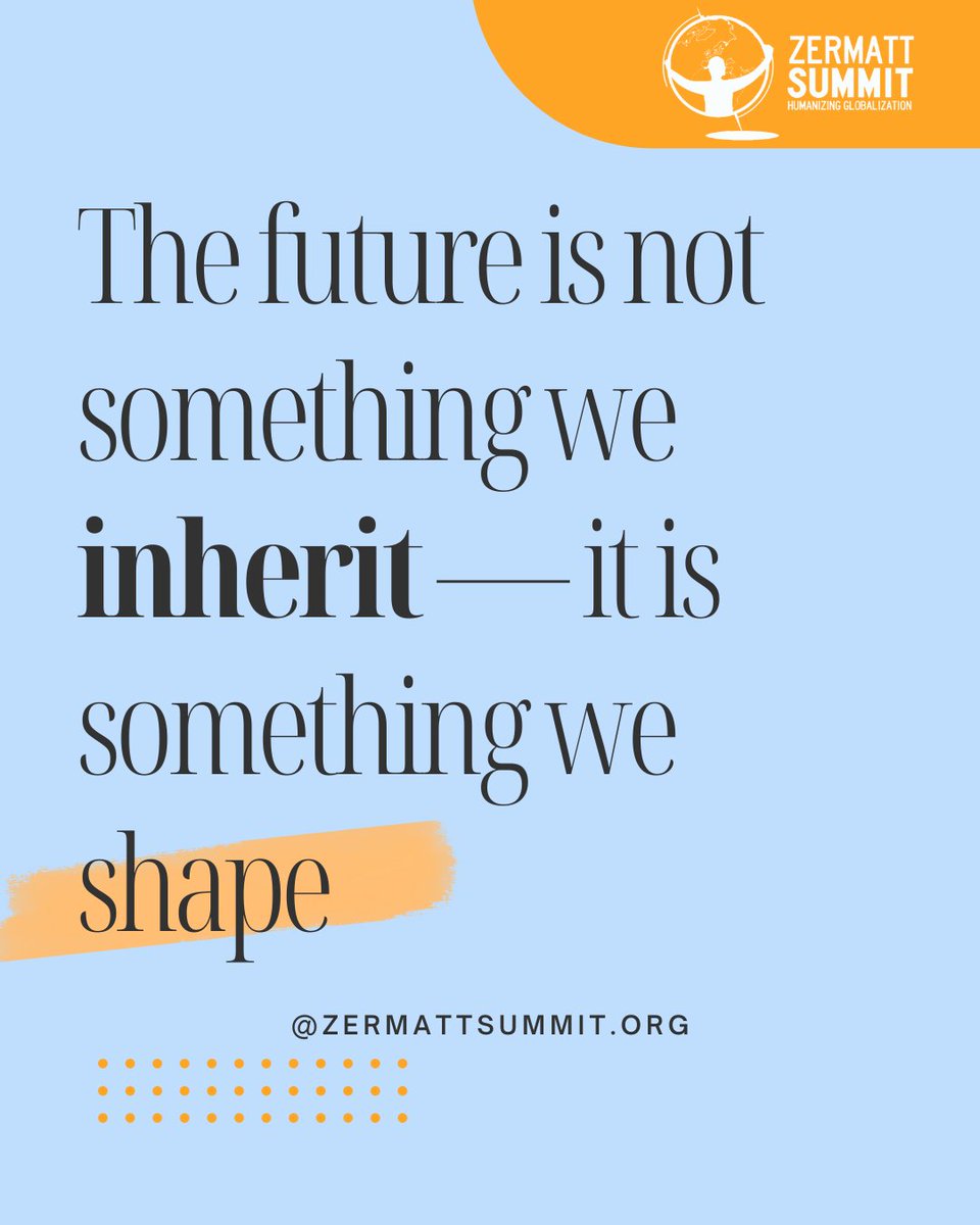 🌟 “The future is not something we inherit — it is something we shape.”
The choices we make today determine the legacy we leave tomorrow.
#FutureOfLeadership #SharedResponsibility #ZermattSummit