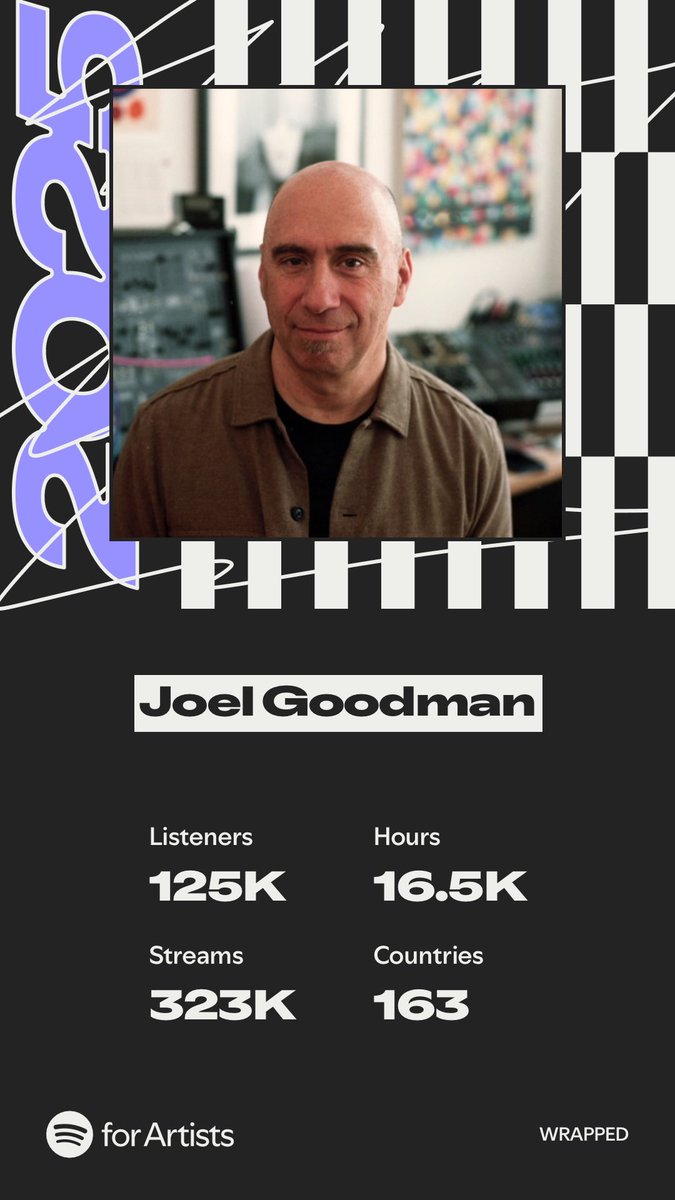 jgoodmanmusic's tweet photo. Spotify Wrapped is here, and I’m feeling incredibly grateful. Thank you to everyone around the world who listened, shared, and supported my music this year. New music coming soon! 💙🎶 #spotifywrapped #SpotifyWrapped2025 https://t.co/dkgcFGcRto