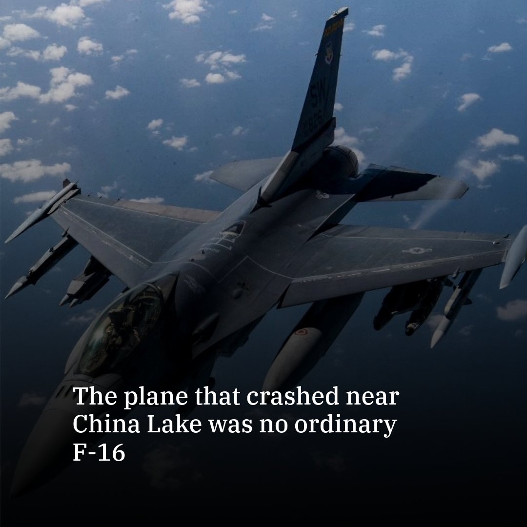 johncparmer's tweet photo. The plane that crashed near China Lake was no ordinary F-16.
https://t.co/2fcBzPhrYW https://t.co/RL8RFMX3ws
