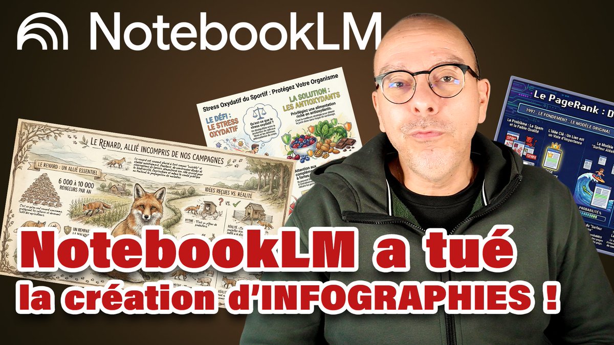 J'ai abordé ce sujet lors du live avec <a href="/techskunkworks/">Laurent Bourrelly</a> et <a href="/jessyseonoob/">⚡Jessy SEO formation #IA générative #chatGPT 🦊</a> : #NotebookLM !

Ici je vous parle des infographies : c'est BLU-FFANT !
youtube.com/watch?v=eRxNf6…