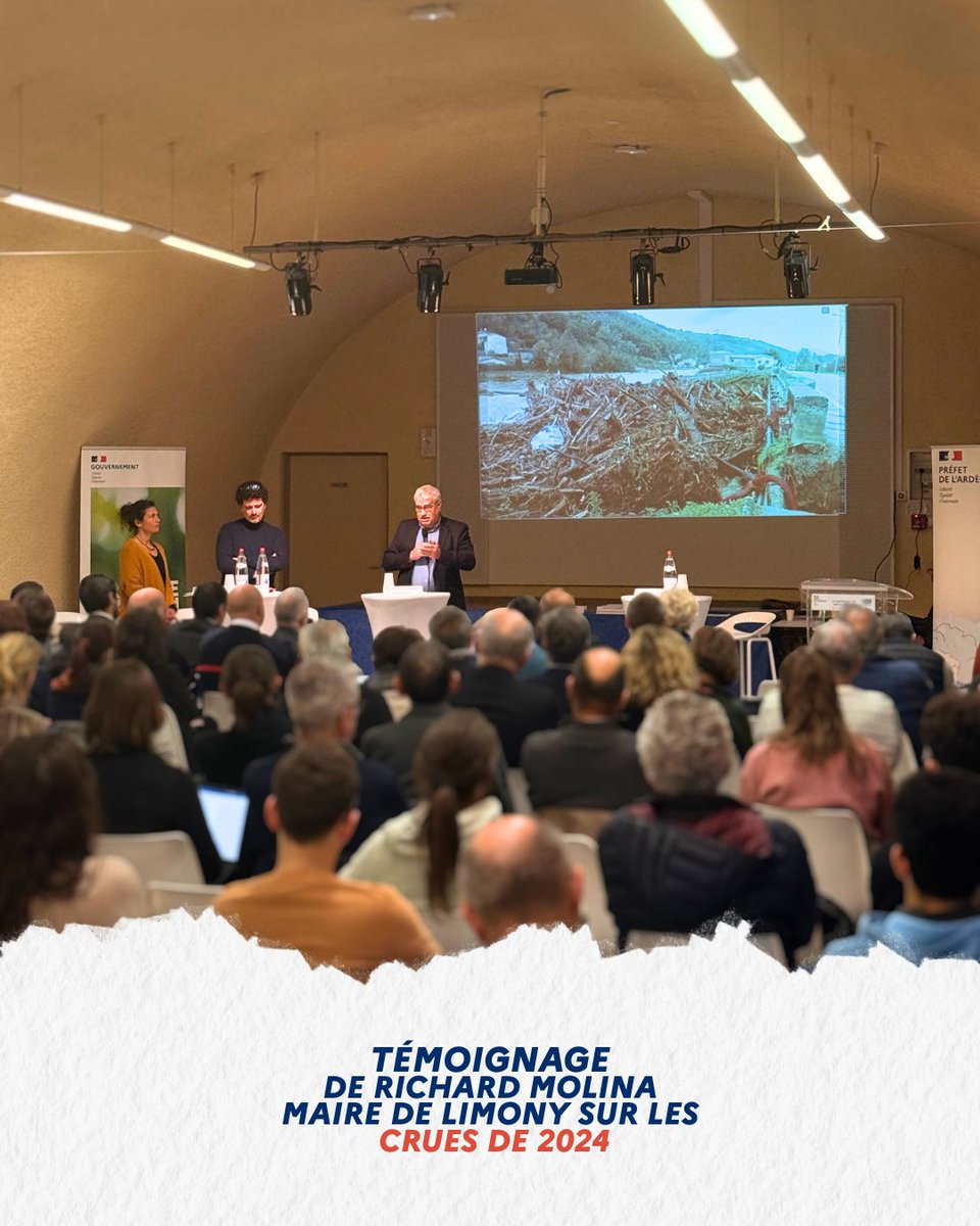 Prefet07's tweet image. #COP | 
Aujourd’hui s’est tenue à Lyas la COP Adaptation de l’Ardèche,  rassemblant 150 participants autour d’un enjeu majeur : préparer notre  territoire aux effets du dérèglement climatique à l’horizon 2050. 

Comme évoqué par le préfet de l'Ardèche, Benoît Trévisani dans son