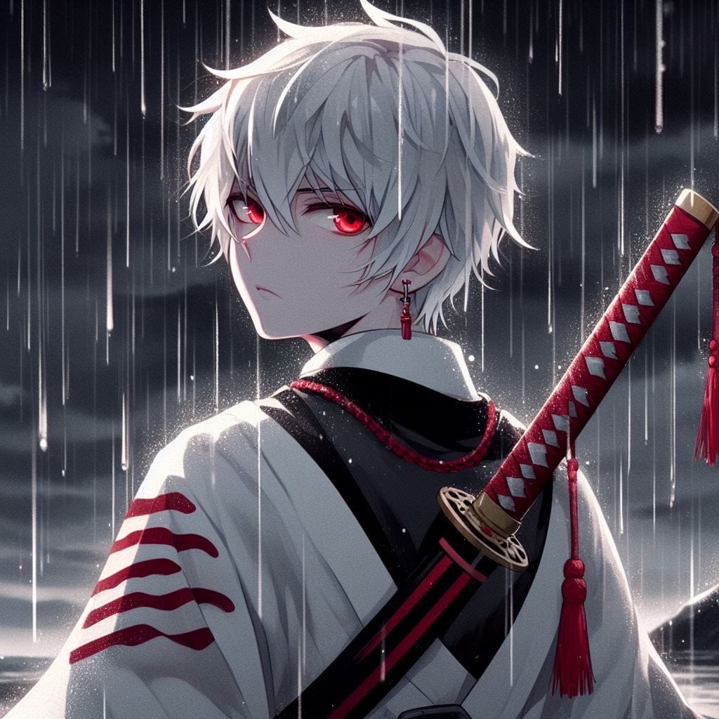 zararose0725726's tweet photo. In the rain-soaked silence, he walks alone cold eyes, steady heart, and a blade that never misses. ⚔️🌧️🔥
#AnimeBoy #Samurai #RedEyes #WhiteHair #Katana #WarriorAesthetic #RainScene #AnimeArt #SilentHero #DarkVibes #BladeMaster #EpicAnimeLook https://t.co/u7wfE57Glq