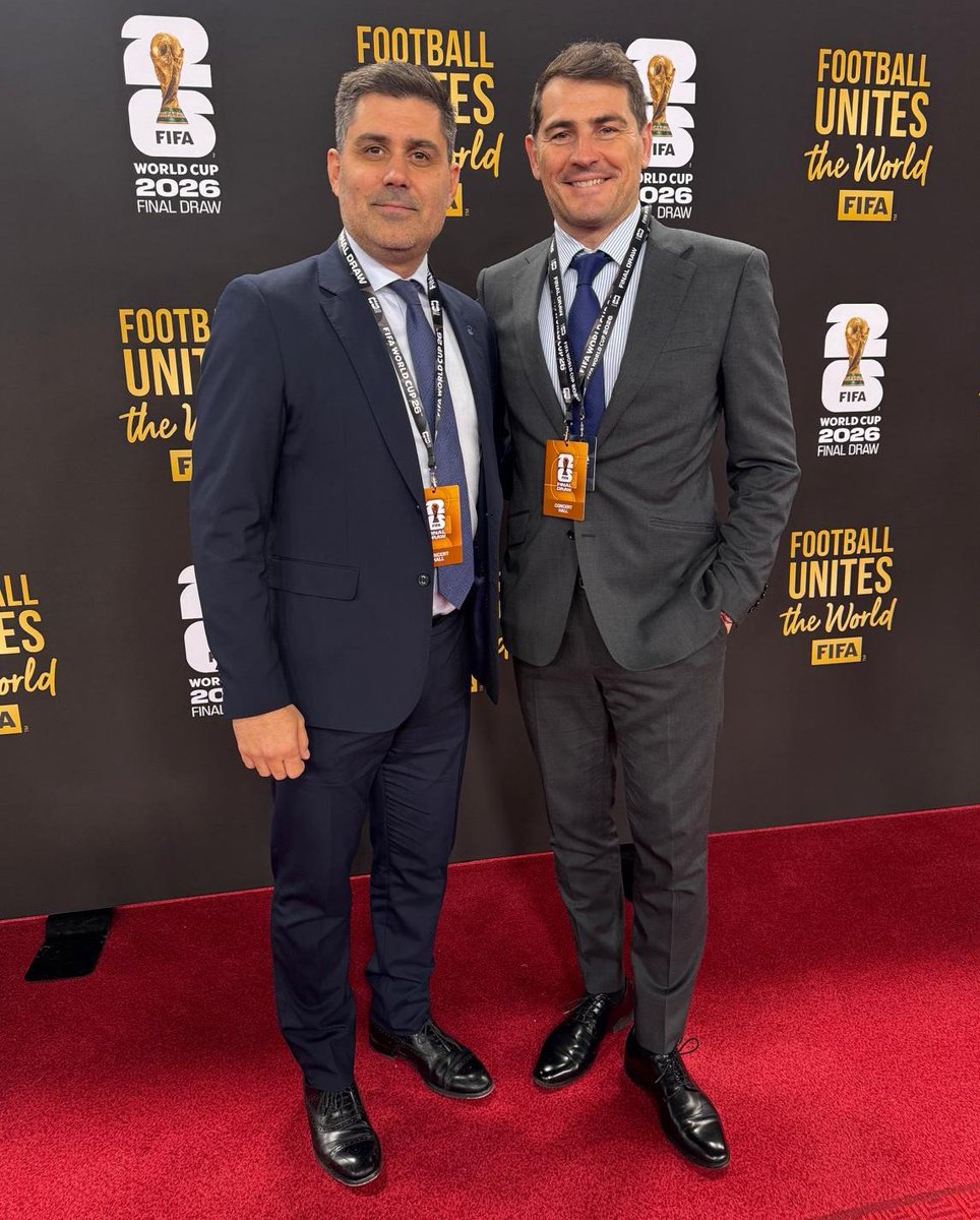 En la gala del sorteo final de la Copa Mundial de la FIFA 2026 junto a grandes amigos. Un Mundial que será histórico y que vuelve a unir a todo el planeta a través del fútbol.

Suerte a los compañeros de la selección 🇪🇸🙌.