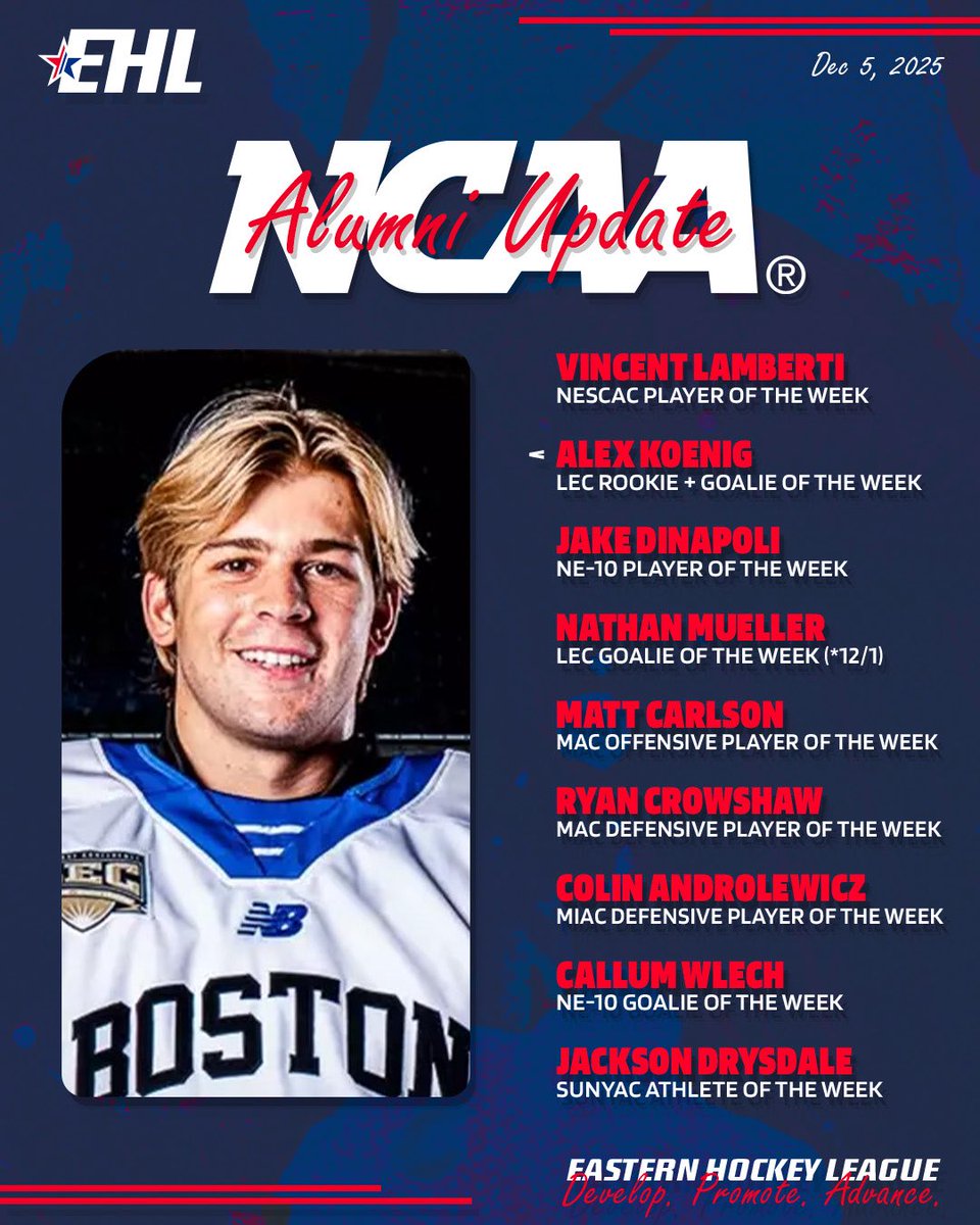 EHL_Hockey's tweet image. EHL Alumni continue to take home awards 🏆

#WherePlayersComeFirst | #DevelopPromoteAdvance