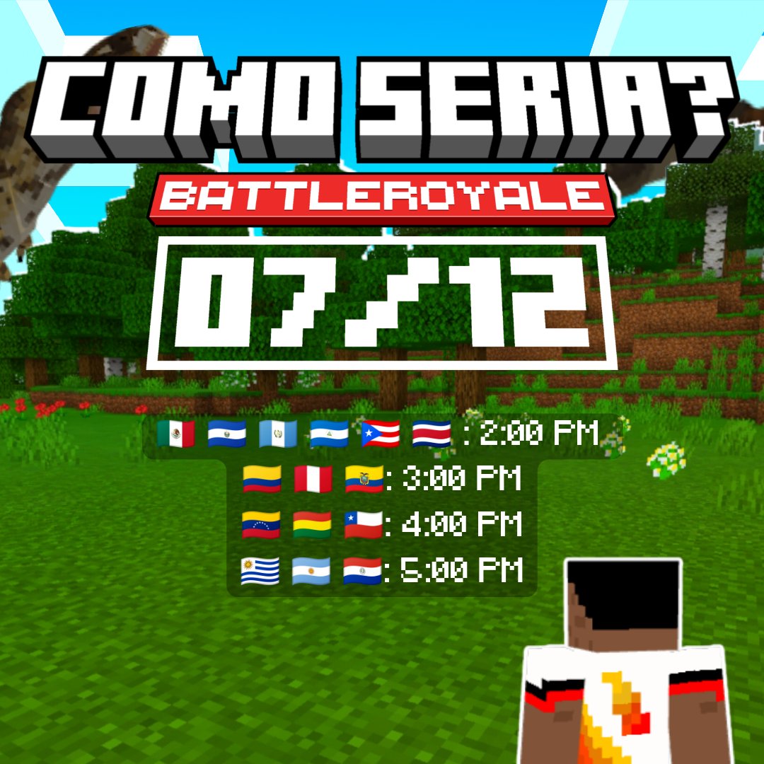 COMO SERIA? 
BattleSaurio

- Mini BattleRoyale ⚔️ Mundo Jurassic 🦖
- 8 Jugadores 🗣️ 
- Premio Cupo a PTL2 💨

Requisitos: 
✓ Dale ❤️ 
✓ Comenta 💬 

#Minecraft #evento