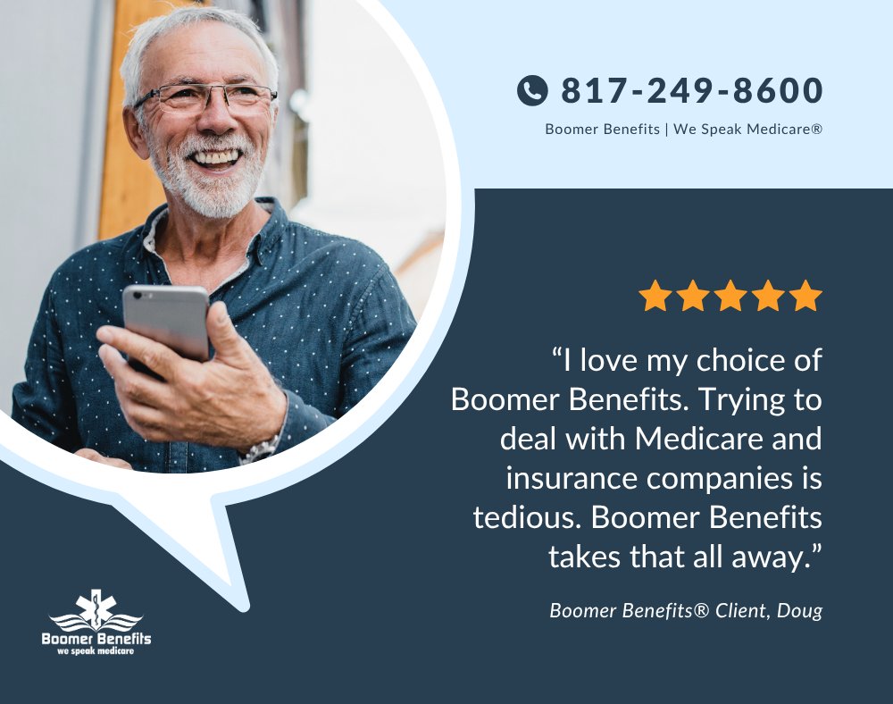 Review of the week | boomerbenefits.com | 817-249-8600

Want to see more reviews from our clients?
boomerbenefits.link/j5a

#WeSpeakMedicare #BoomerBenefits #Medicare #CustomerService #ClientReviews