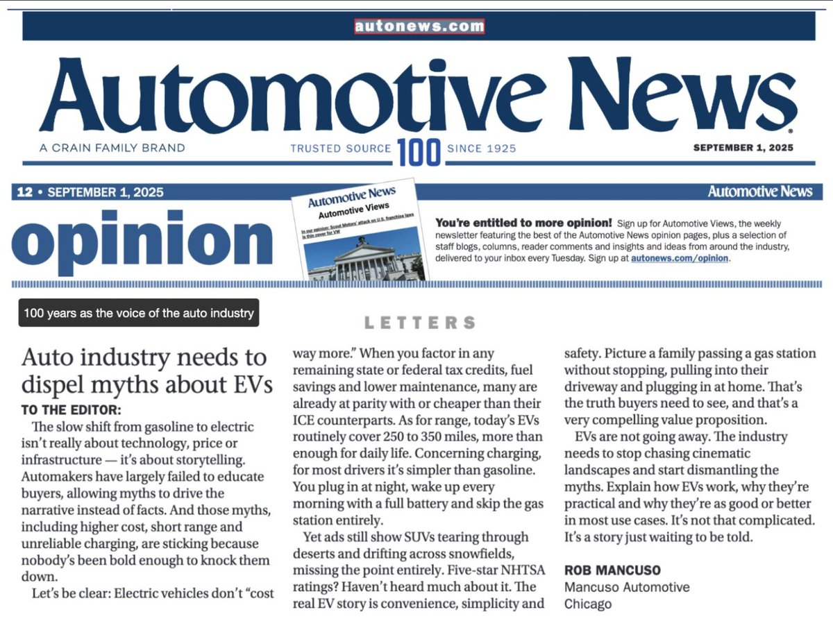 MancusoRob's tweet photo. Another opportunity for Tesla to show its leadership, as it has with EV tech, autonomous driving, supercharging, and sustainability. #tesla #EVs @elonmusk https://t.co/3Aazis2Qex