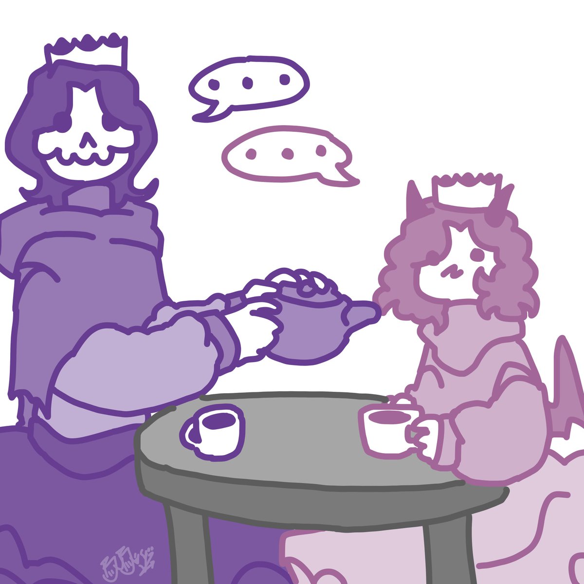 Bubvy_'s tweet image. Interrupting a tea party 

#philzafanart #missafanart #chayannefanart #lullahfanart #deathduo