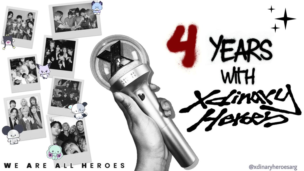 xdinaryharg's tweet photo. Hoy se cumplen 4 años del debut de Xdinary Heroes!!! 🖤 

Gracias XH por enseñarnos que lo extraordinario nace de lo diferente, y gracias a todos los Villains que los acompañan en este camino 🇦🇷🤘

#XdinaryHeroes
#LXVE_TO_4TH_ANNIVERSARY
#WE_ARE_ALL_HEROES https://t.co/8QUita5lQo