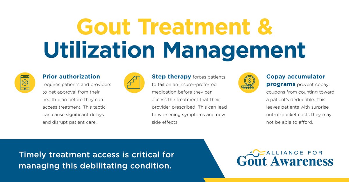 New research offers more potential options for #gout patients to regain their quality of life. Yet sometimes health plans restrict access.

Learn more about gout &amp; utilization management: bit.ly/3Mjon9A