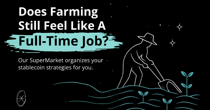 superseed's tweet photo. Stablecoin farming is about to get simpler.

SuperMarket will give you stablecoin return on autopilot by tapping multiple point programs through one platform. Cleaner flow, cleaner rewards, and less juggling.

Follow if you like yield but hate homework: