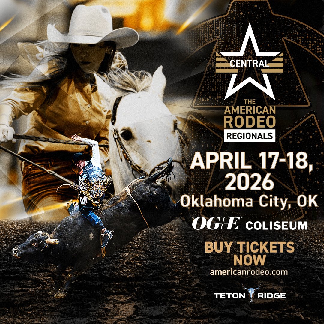 🚨 This is the ONLY rodeo in Oklahoma City where you’ll see 🏆 World Champions and rodeo’s biggest names 🤠 compete under one roof for a shot at an American Rodeo title!
Join us April 17–18 at OG&amp;E Coliseum at OKC Fair Park!
🎟️ Tickets are on sale now!
bit.ly/48wWky0