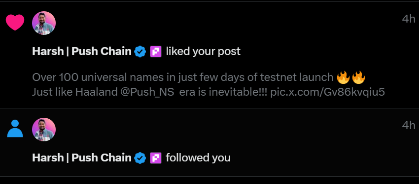 Push Name Service tweet media