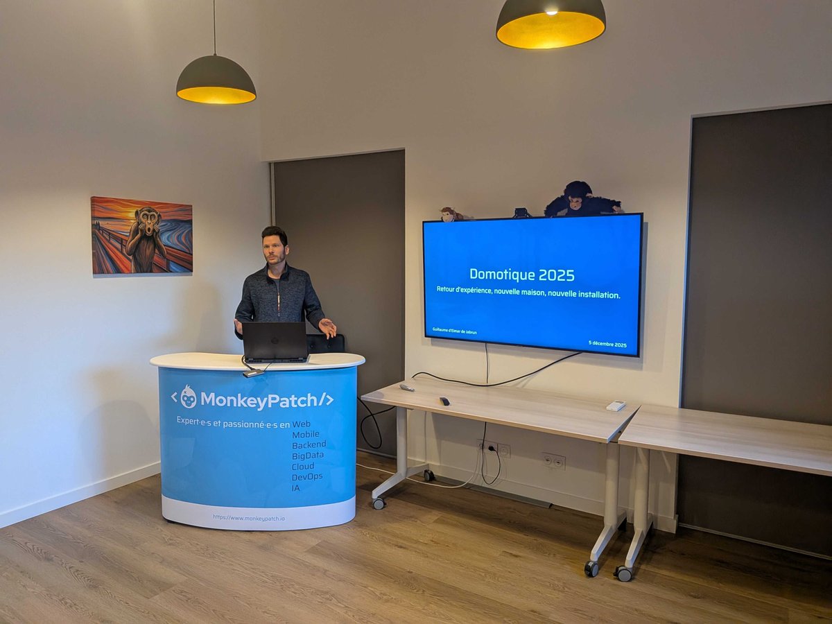 Place à la domotique par Guillaume d'Eimar de Jabrun 🐵 !

On pense forcément à la keynote de fermeture du DevFest Toulouse 2025 avec un sujet pareil ! 🐗