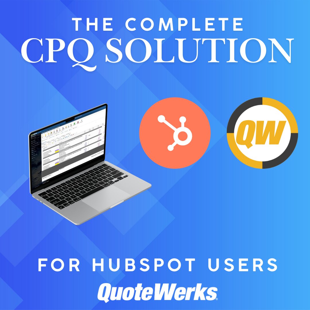 QuoteWerks's tweet image. If you run sales &amp;amp; marketing in #HubSpot, you may have wondered if the built-in quoting tool can handle everything you need. The short answer is that it may work for simple quotes, but real #CPQ requirements are a different story. #QuoteWerks
na2.hubs.ly/H02nCzb0