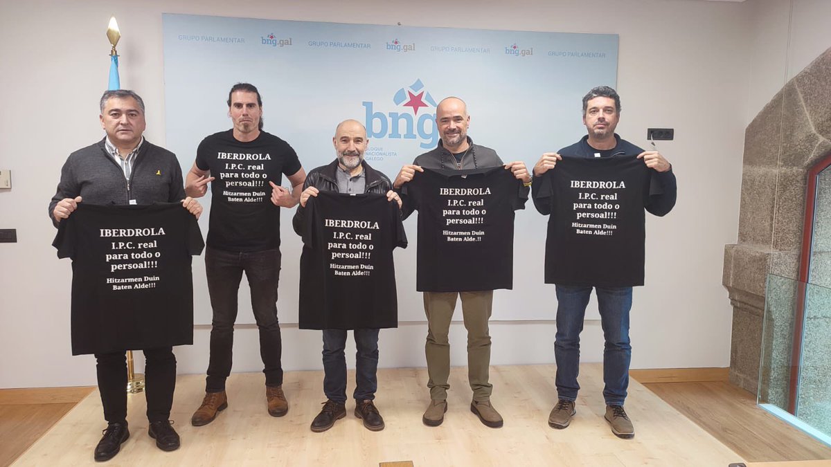 bngcongreso's tweet photo. 📸👥Néstor Rego, xunto cos deputados Mon Fernández e Xosé Manuel Golpe, reuníronse con delegados da CIG e ELA en Iberdrola para escoitar as súas reclamacións laborais e as propostas para aumentar emprego e seguranza nas instalacións de xeración. https://t.co/2T6Ml1DhOt
