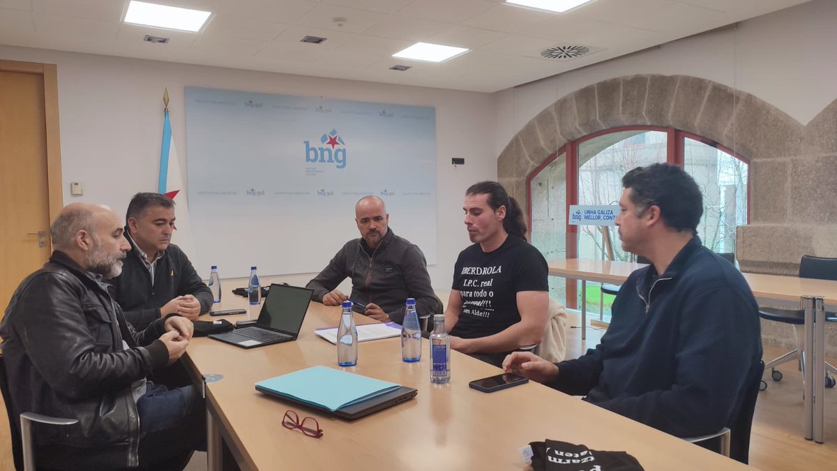 📸👥Néstor Rego, xunto cos deputados Mon Fernández e Xosé Manuel Golpe, reuníronse con delegados da CIG e ELA en Iberdrola para escoitar as súas reclamacións laborais e as propostas para aumentar emprego e seguranza nas instalacións de xeración.
