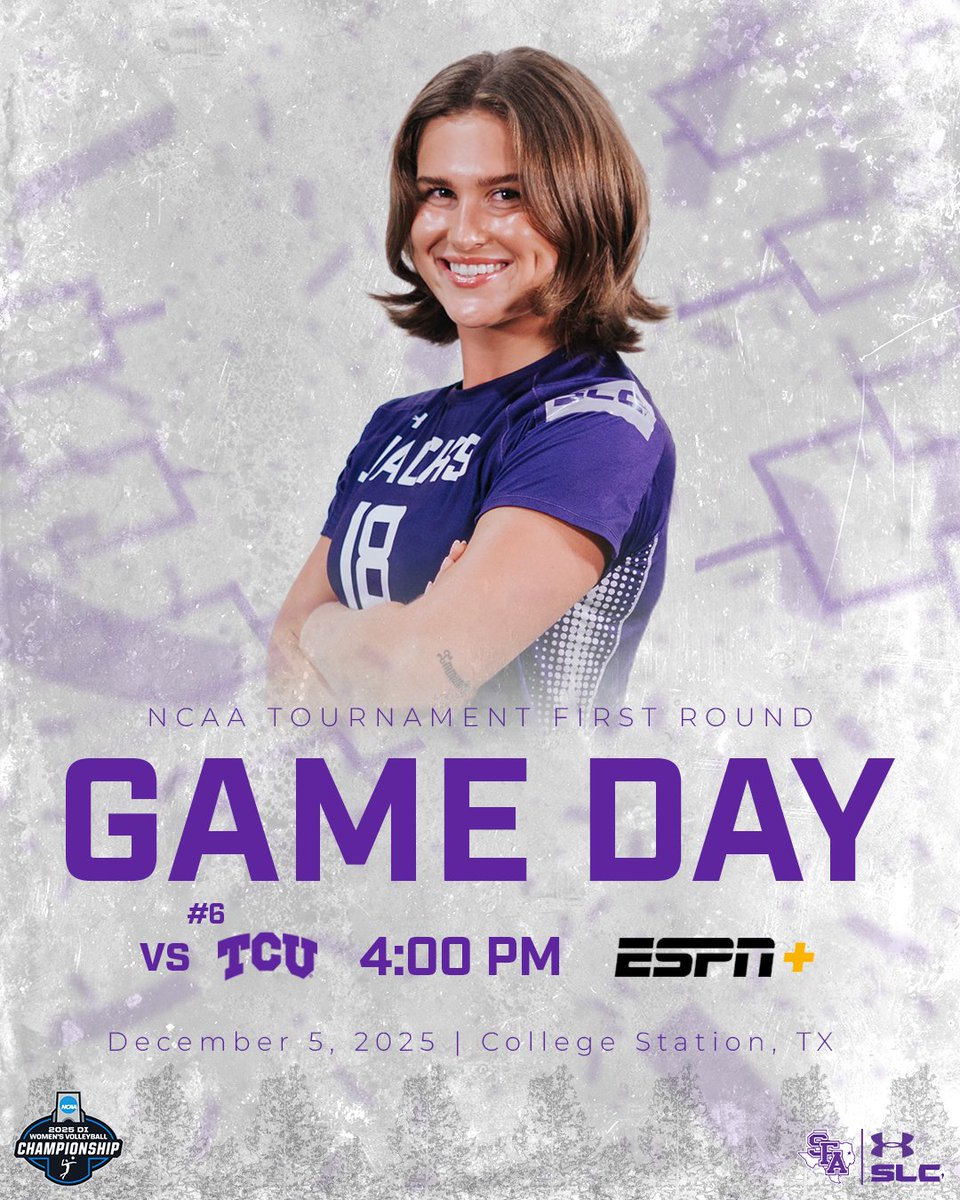 SFA_Volleyball's tweet photo. Meet us at Reed 🪩

⏰: 4PM 
📍: Reed Arena | Texas A&amp;M University
📺: https://t.co/wlVOFM83dx
📰: https://t.co/A8MXUMwwhb
📊: https://t.co/lxFsQMXITM
🎟️: https://t.co/as7IdEIFA9

#AxeEm x #Dominant https://t.co/upR9FSC5KV